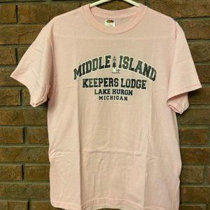 Fruit of the Loom Monogrammed T-Shirt Medium Pink